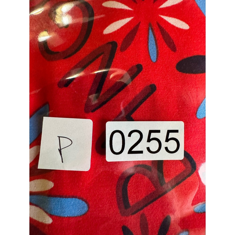 LuLaRoe 4th of July Baseball Tee XL Red Comic Pop Boom Raglan 3/4 Sleeve Shirt - Picture 6 of 6